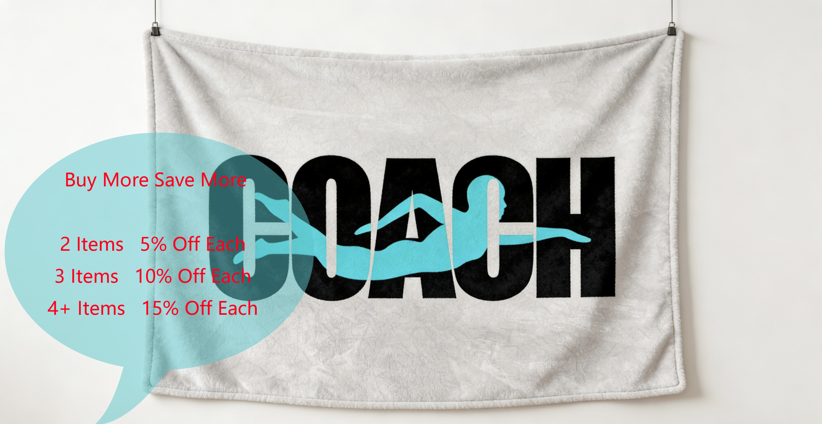 Coach Flannel Throw Blankets